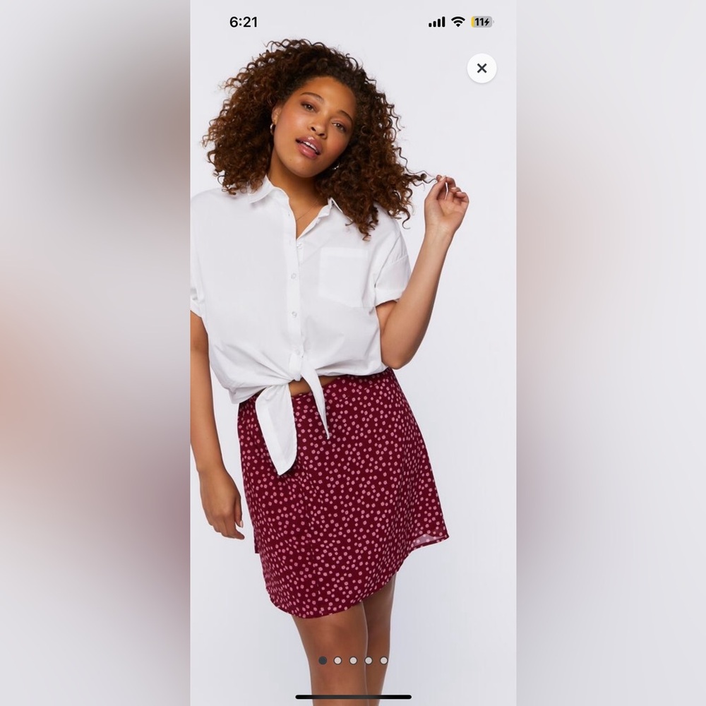Plus size A line mini skirt